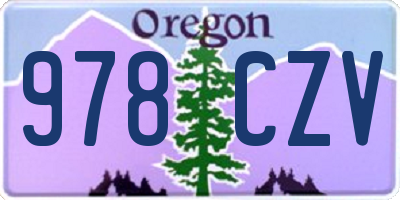 OR license plate 978CZV