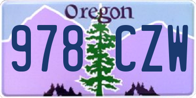 OR license plate 978CZW