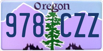 OR license plate 978CZZ