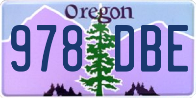 OR license plate 978DBE