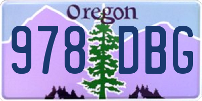 OR license plate 978DBG