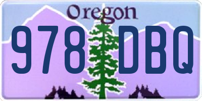 OR license plate 978DBQ