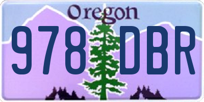 OR license plate 978DBR