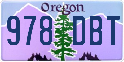 OR license plate 978DBT