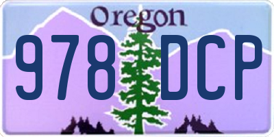 OR license plate 978DCP