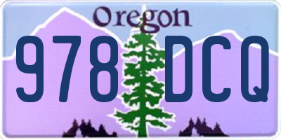 OR license plate 978DCQ