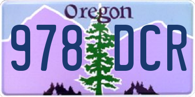 OR license plate 978DCR