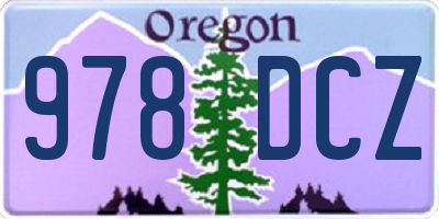OR license plate 978DCZ