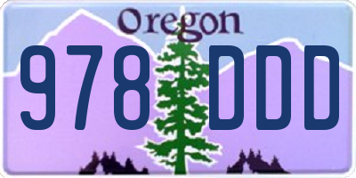OR license plate 978DDD