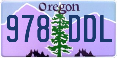 OR license plate 978DDL