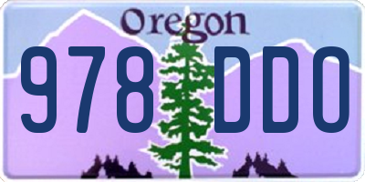 OR license plate 978DDO