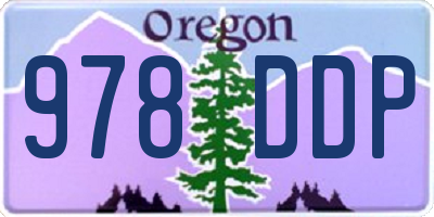 OR license plate 978DDP