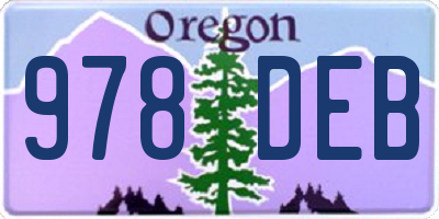 OR license plate 978DEB