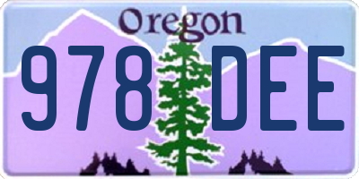 OR license plate 978DEE