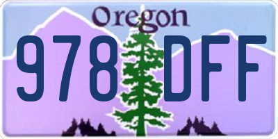 OR license plate 978DFF