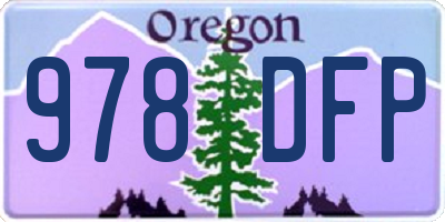 OR license plate 978DFP