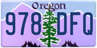 OR license plate 978DFQ
