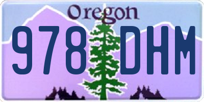 OR license plate 978DHM
