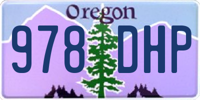 OR license plate 978DHP