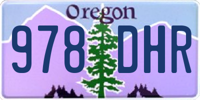 OR license plate 978DHR