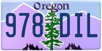 OR license plate 978DIL