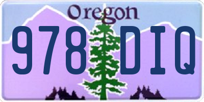 OR license plate 978DIQ