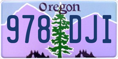 OR license plate 978DJI