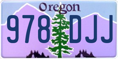 OR license plate 978DJJ