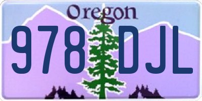 OR license plate 978DJL