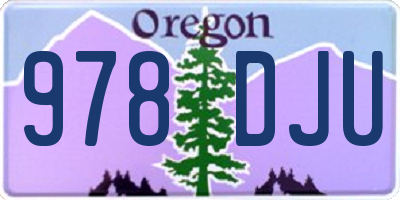 OR license plate 978DJU