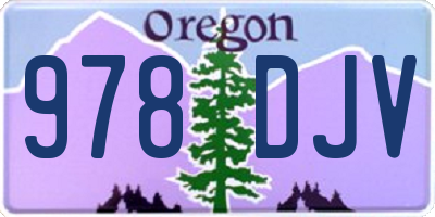 OR license plate 978DJV