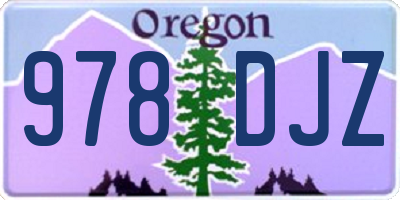 OR license plate 978DJZ