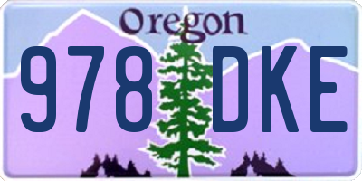 OR license plate 978DKE