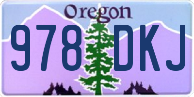 OR license plate 978DKJ