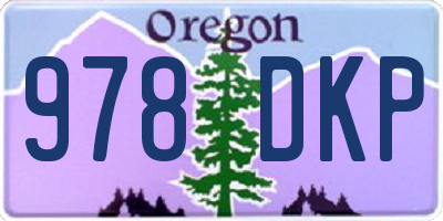 OR license plate 978DKP