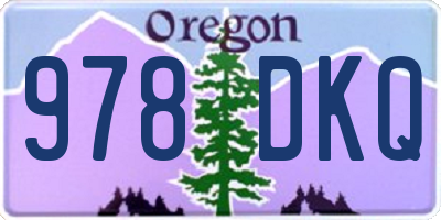 OR license plate 978DKQ