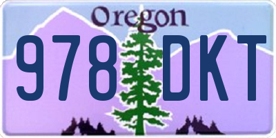 OR license plate 978DKT