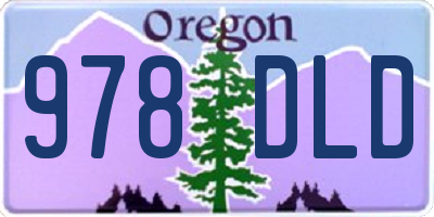 OR license plate 978DLD