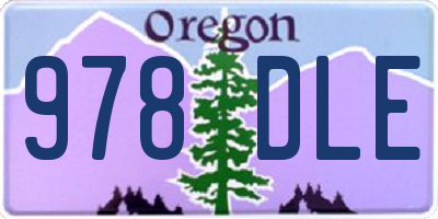OR license plate 978DLE