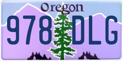 OR license plate 978DLG