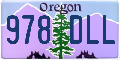 OR license plate 978DLL