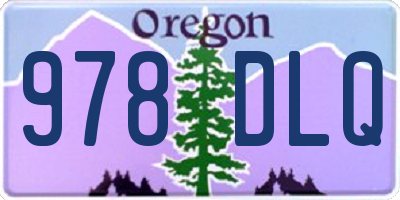 OR license plate 978DLQ