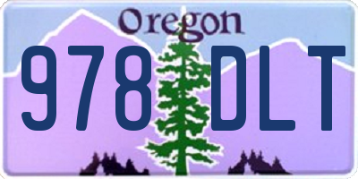 OR license plate 978DLT