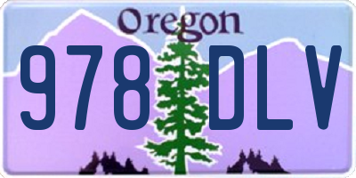 OR license plate 978DLV