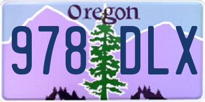 OR license plate 978DLX