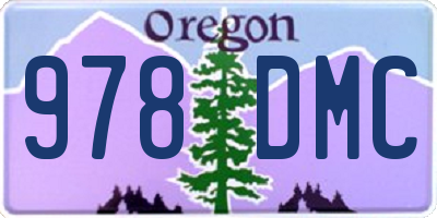 OR license plate 978DMC