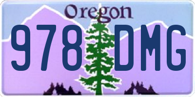 OR license plate 978DMG