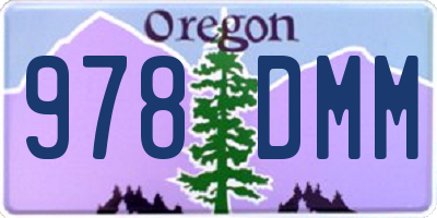 OR license plate 978DMM