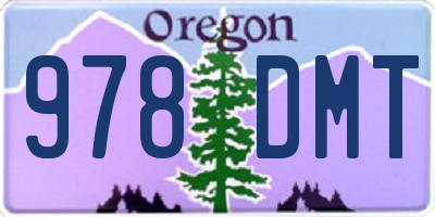 OR license plate 978DMT