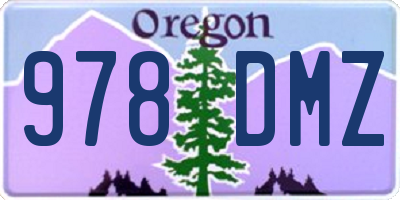 OR license plate 978DMZ